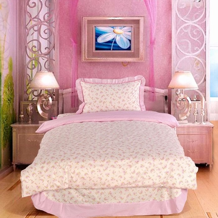 Red Fuji bed products EA-8 cotton twill quilt cover sheet single three sets cozy-Taobao