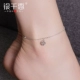 Bạc Qianhui s925 bạc vòng chân nữ mô hình chuông cung điện retro gió quốc gia Phiên bản Hàn Quốc của sinh viên đơn giản Sen chân chuỗi lắc chân Vòng chân