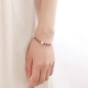 [South Lane] Vòng đeo tay bằng bạc garnet bằng bạc 925 sterling vòng tay Nhật Bản và Hàn Quốc