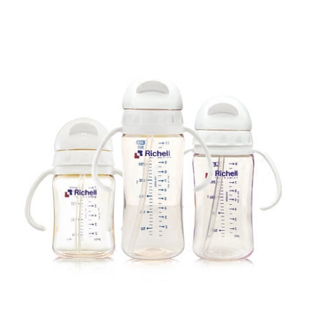 Counter Richell Richell PPSU baby straw bottle training cup send two sets of original straws