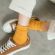 Đống vớ nữ mùa hè mỏng mảnh uốn xoăn màu tím nữ vớ mùa xuân và mùa thu đại học Hàn Quốc gió lỏng vớ vớ cotton