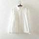 Spring new women's shirt long-sleeved cotton lace solid color sweet Japanese style small fresh white shirt women's top