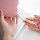 Ví ngắn mới vuông zip tua mini ví nữ thời trang đơn giản ví tiền ví nhỏ