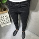 Dòng chữ nam mùa thu đông mới phiên bản Hàn Quốc của kiểu tự thêu retro cũ thêu chân đen quần jeans nhóm xã hội tay nhanh màu đỏ phong cách thời trang nam Cao bồi