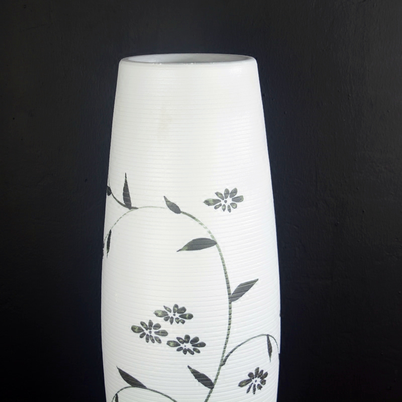 Jingdezhen ceramic big vase furnishing articles sitting room ground dry flower arranging large fake flowers set decoration simulation
