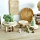 Zakka tạp hóa retro bạch dương gỗ bảng phân đạo cụ chụp ảnh trang sức hình ảnh đạo cụ trang trí đồ trang trí