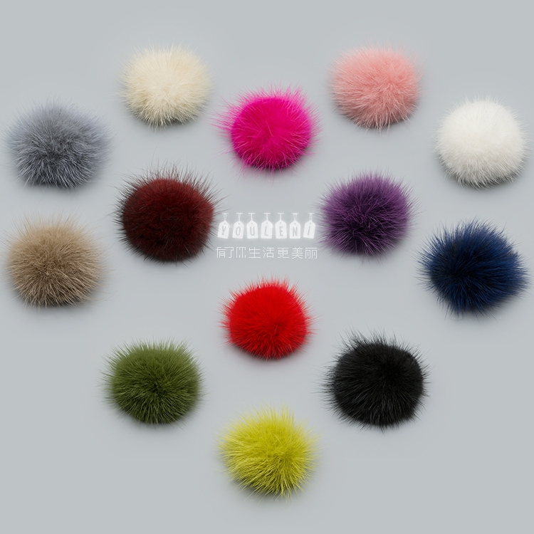One Pair Price, 18 Colors** Natural Mink Fur Half-Ball Shoe Charms, Shoe Decoration, Shoe Accessories, 2 Detachable Styles