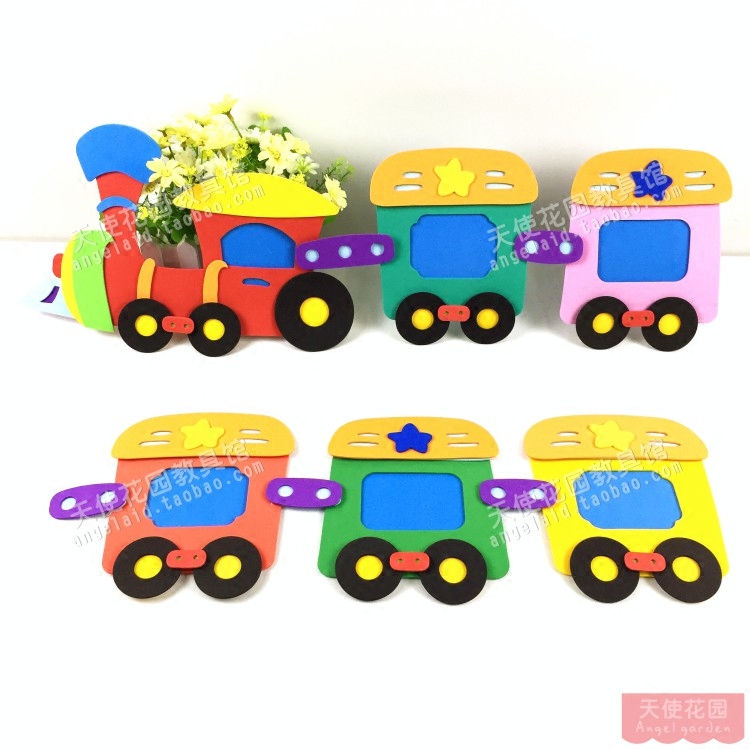 Foam Stereoscopic Train Wall Patch Board Newspaper Decoration Kindergarten Cartoon Classrooms Stickup Picture Environment Arrangement Materials