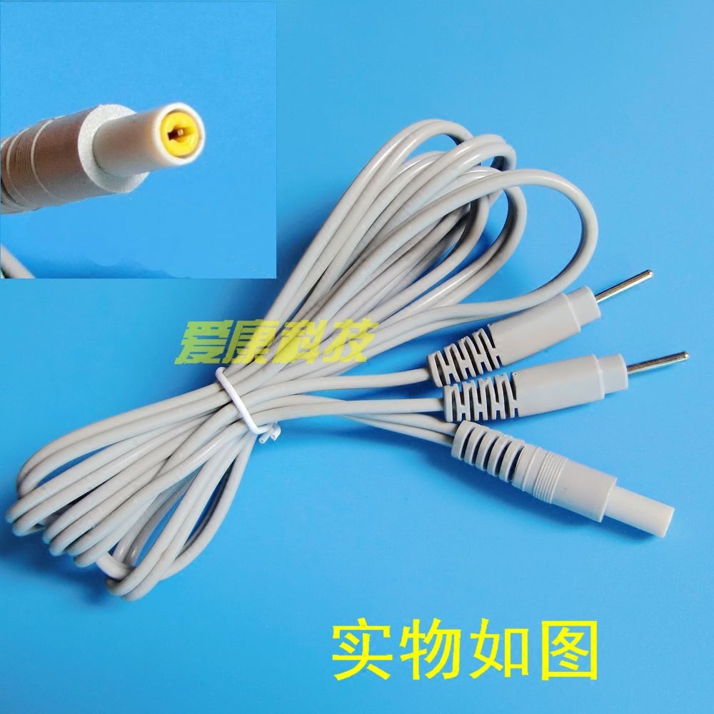 Meridian massage physiotherapy instrument electrode line Liuhe electrotherapy physiotherapy electrode wire one drag two small black clip line