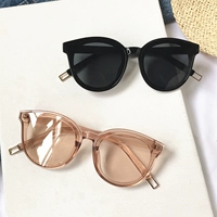Kính râm nữ ngôi sao thủy tinh với kính râm gọng tròn tròn phiên bản Hàn Quốc cá tính retro kính râm mới 2018 nam mới kính đồ chơi