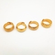 Euro Coin Gold Glossy Ring Phiên bản rộng Mô phỏng Sanding Gold Starry Ring Độc quyền Trang sức nam mở Điều chỉnh nhẫn cặp bạc Nhẫn