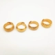 Euro Coin Gold Glossy Ring Phiên bản rộng Mô phỏng Sanding Gold Starry Ring Độc quyền Trang sức nam mở Điều chỉnh Nhẫn