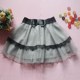 Qingcang 2019 Spring and Autumn Women's Large -size Gargam Skirt Bows Puff pleated skirt Halway skirt anti -light skirt
