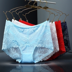 Yumei 4 đồ lót của phụ nữ ren vải hollow hot cao eo cotton underwear panty kích thước chất béo mm200 kg đồ lót calvin klein nữ chính hãng
