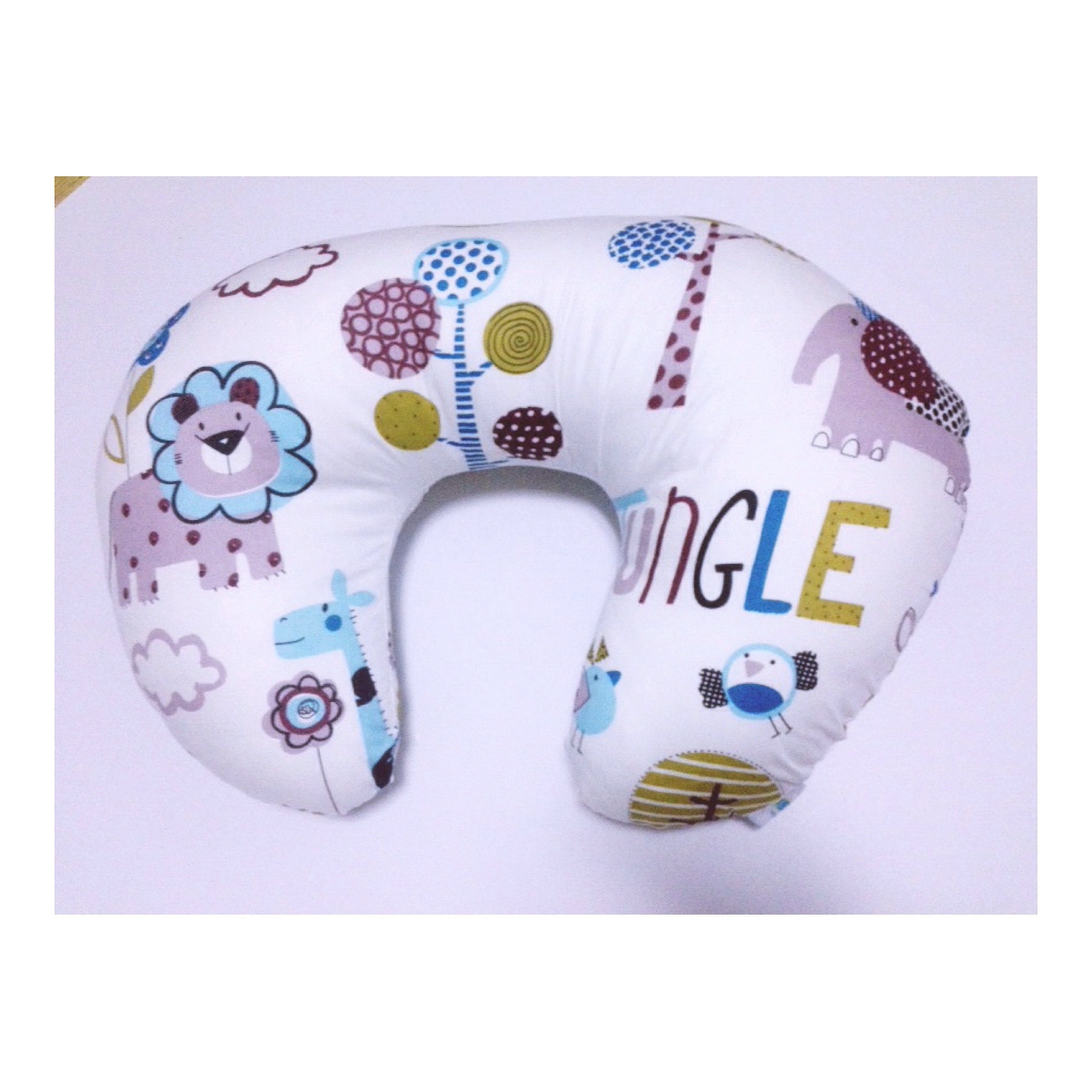 (GRAPEFRUIT) All cotton Animals World Baby Breastmilk Pillow Multifunction Afternoon Nap Pillow Care Vertebral Resting Pillow Lactation Pillow