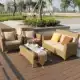 Wicker ghế ban công mây kết hợp sofa giải trí ngoài trời sofa biệt thự mây mây đồ nội thất mây tròn - Nội thất siêu thị