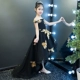 Trẻ em ăn mặc công chúa váy hoa cô gái váy cưới váy chéo vai hiện catwalk trang phục chủ