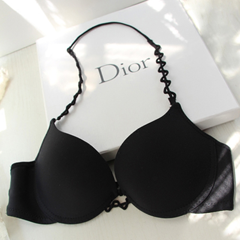 Bikini Style Backless Strapless Seamless Front Clasp Beautiful Back Wave Halter European and American Girl Lingerie Push-Up Bra Bikini Style Backless Strapless Seamless Front Clasp Beautiful Back Wave Halter European and American Girl Lingerie Push-Up Bra