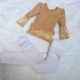 Mùa thu và mùa đông áo trẻ em màu da thịt cộng với nhung dày màu sắc khiêu vũ trang phục biểu diễn quần áo bó sát thực hành chặt chẽ