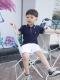Trang phục dành cho phụ huynh và trẻ em 2019 Áo phông thời trang đơn giản Một gia đình có ba trẻ em áo thun ngắn tay cotton áo thun cotton - Trang phục dành cho cha mẹ và con