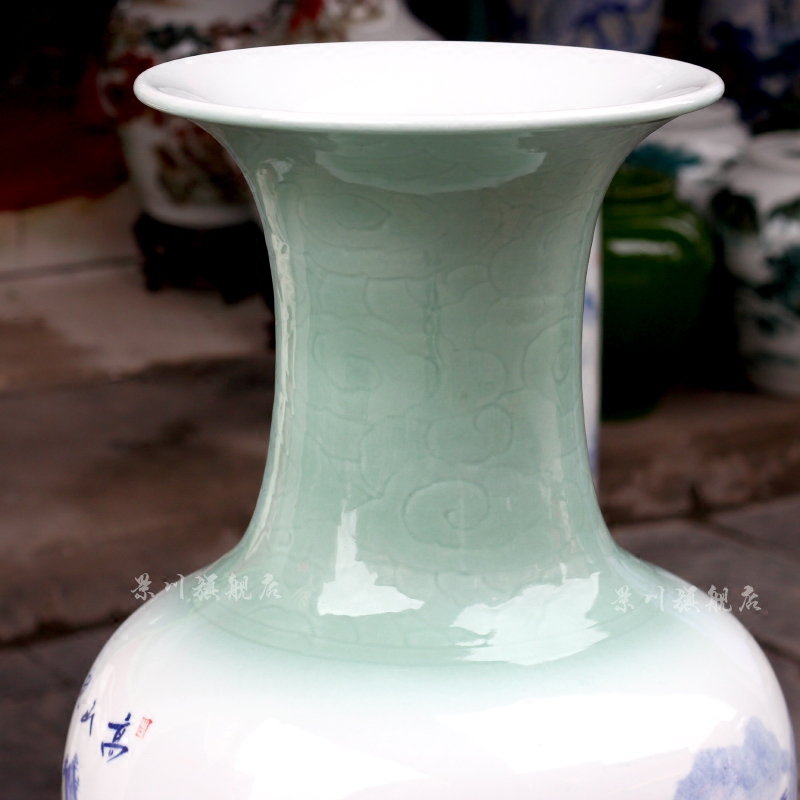 Jingdezhen ceramic hand picked home sitting room hotel modern flower arrangement of large vase act the role ofing is tasted furnishing articles