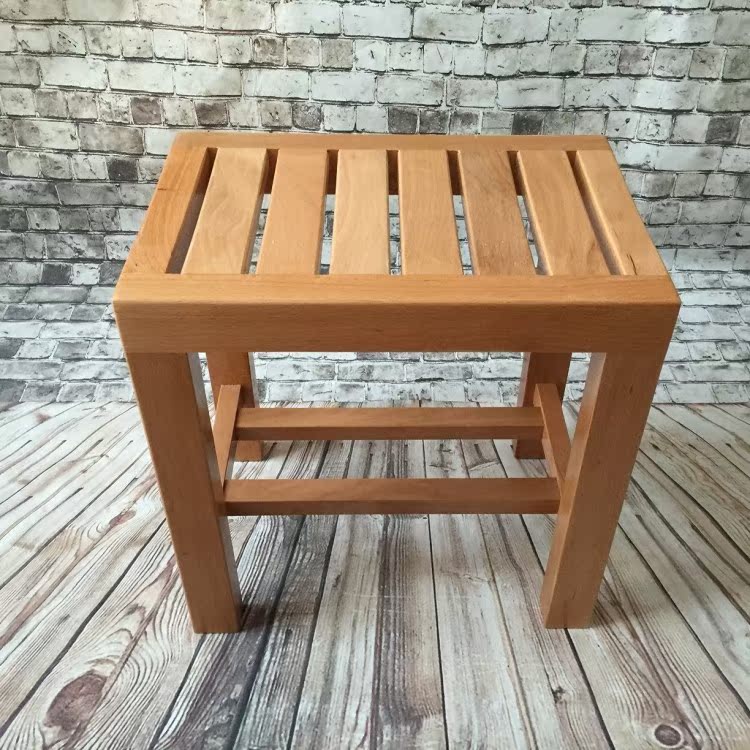 Bathroom stool washing footstool old man's bath stool shower stool shower stool Stool Solid Wood Stool stool for non-slip 