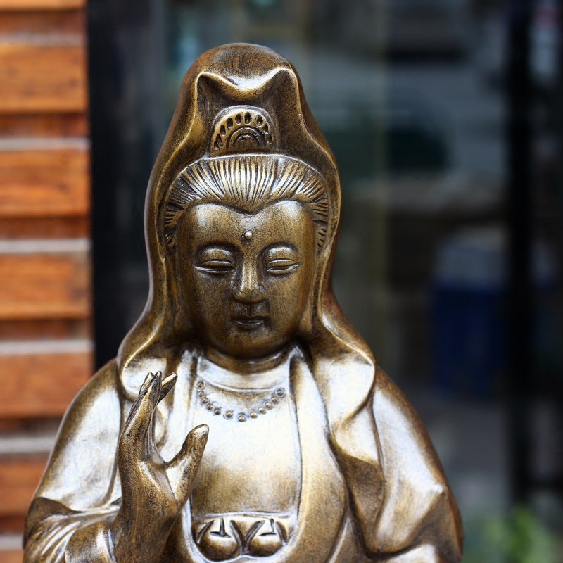 Jingdezhen violet arenaceous guanyin Buddha to protect peaceful town curtilage home temple school hall, feng shui act the role ofing is tasted furnishing articles