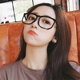 Kính mặt lớn khung cận thị nữ tròn mặt thủy triều lớn khung kính đen nam phẳng gương phiên bản Hàn Quốc của khung kính retro đầy đủ - Kính khung kính mát Kính khung