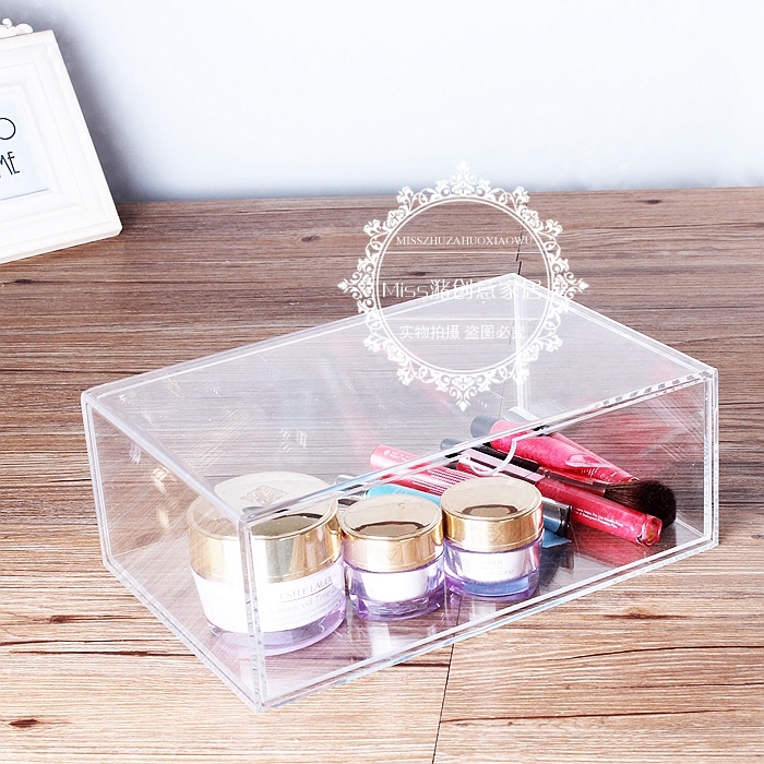 Large capacity one layer transparent desktop skin care products Cosmetics cream jewelry Nail polish finishing drawer storage box box