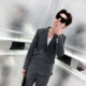 Bộ đồ vest nhỏ nam 2018 mùa thu mới của Anh gió thời trang retro kiểu tóc mỏng phù hợp với bộ đồ hai mảnh quần âu nam Suit phù hợp