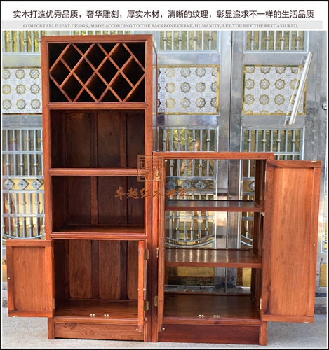 Myanmar Rosewood, резное шкаф для хранения винный шкаф Шкаф китайский физический шкаф