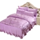 Váy ngủ satin châu Âu bốn bộ chăn cưới bao gồm 1,5 m 1,8 m giường đôi trải giường mùa đông chăn ga cao cấp luxury Bộ đồ giường bốn mảnh