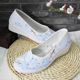 Vẽ tay bột mận ngọt ngào y tá cũ Bắc Kinh giày đơn dốc dốc Hanfu nông miệng với COS nữ cổ giầy gucci ny Plimsolls