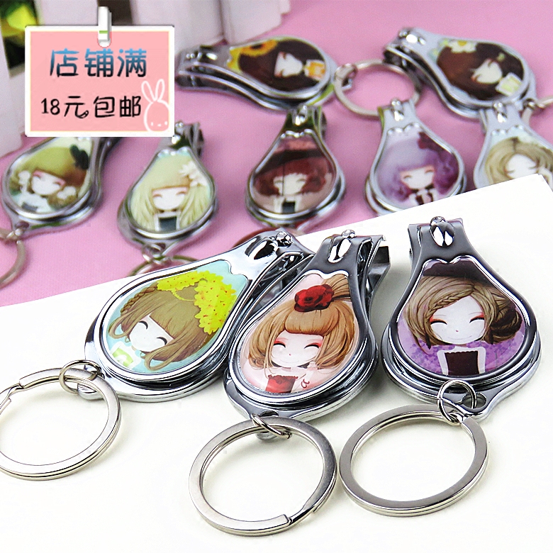 Flower girl large nail clippers nail clippers nail scissors stainless steel round handle scissors nail clipper set