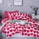 Bộ đồ giường 4 mảnh Hàn Quốc đơn giản 1,8m Cô gái sinh viên ký túc xá Bộ đồ ba mảnh 1,5x2.0 bộ chăn ga gối 2