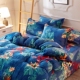Phim hoạt hình giường nhung san hô gồm bốn tấm flannel mùa đông dày chăn ga khách sạn Bộ đồ giường bốn mảnh