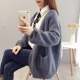 Áo len len mùa xuân Áo len nữ màu đỏ dày vừa phải Sinh viên retro Hàn Quốc 2018 Đầu xuân mới - Đan Cardigan áo len cổ tim Đan Cardigan