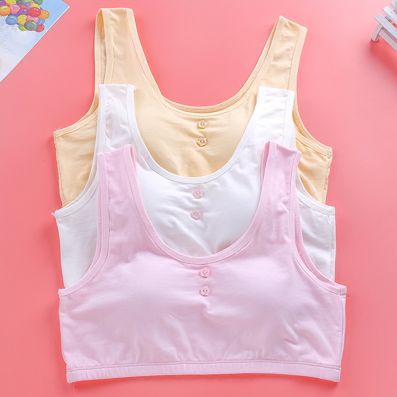 Junior high school girls with chest pads 12-13-14-15-16-year-old girls developing small vest bra underwear thin