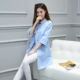 Mùa xuân 2019 quần áo phụ nữ mới rộng rãi kích thước lớn giản dị mỏng phù hợp với tất cả các áo gió áo khoác dài giữa mùa xuân và mùa thu phụ nữ hợp thời trang - Trench Coat