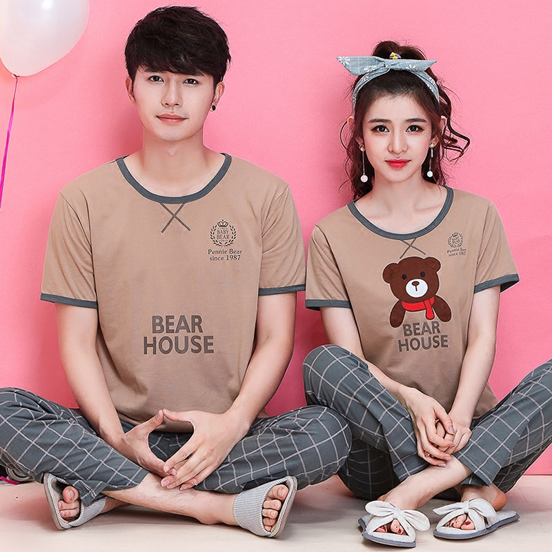 Pyjama mixte en Coton à manche courte - Ref 3004319 Image 3