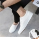 Không có giày nam giày lười xu hướng hoang dã 2018 mùa thu mới phiên bản Hàn Quốc của giày thường màu trắng một đôi giày vải
