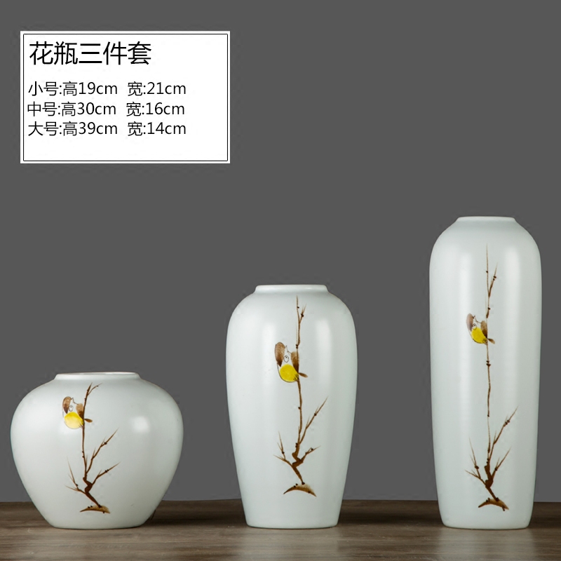 Jingdezhen ceramic vases, modern new Chinese vase of flower arranging flower art simulation figure into zen furnishing articles in the living room