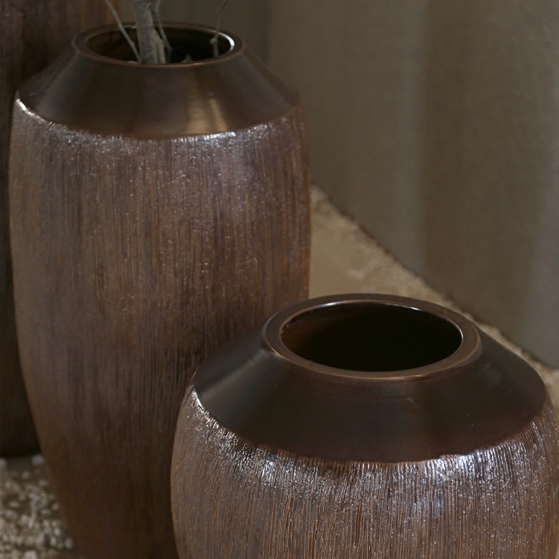 Retro nostalgia pottery decorative amphora landing jingdezhen ceramic furnishing articles manually flower receptacle villa large vase