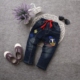Bé trai mặc quần jean nhung dày cho bé mùa đông cộng với quần cotton trẻ em quần ấm 1-2-3-4-5 tuổi quần bò lót lông cho bé Quần jean