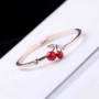 Vòng tay anh đào màu đỏ dễ thương nữ phiên bản Hàn Quốc của trang sức đơn giản cá tính tặng bạn gái sinh viên hoang dã vòng đeo tay phong thủy