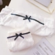 Sản phẩm mới satin tươi tối sọc nhỏ nơ nhỏ bằng vải ren cô gái đồ lót nữ thấp eo đồ lót