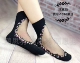 Hồng Si Yu thủy tinh lụa cotton đáy mỏng pha lê băng lụa vớ vớ chống móc phần mỏng dễ thương vớ nữ tất ngắn Bít tất nữ