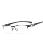 Kính hợp kim titan khung nam nửa khung kinh doanh kính bức xạ siêu nhẹ có thể được trang bị kính chống ánh sáng hoàn thành gọng kính cận nam đẹp