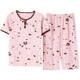 Bộ đồ ngủ ngắn cotton trung niên cotton ngắn tay mùa hè dành cho nữ mùa hè XL hai món đồ mẹ dịch vụ pijama tiểu thư Bộ Pajama