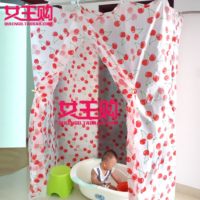 Increase Thickened Plastic Bath bath Bath Hood Home Warm Tent SQUARE CHERRY SMALL FISH CHILDREN ADULTS